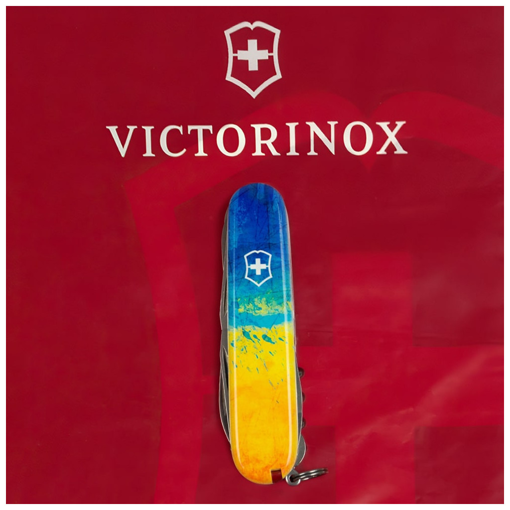 Ніж Victorinox Huntsman Ukraine 91 мм Жовто-синій малюнок (1.3713.7_T3100p) - зображення 9