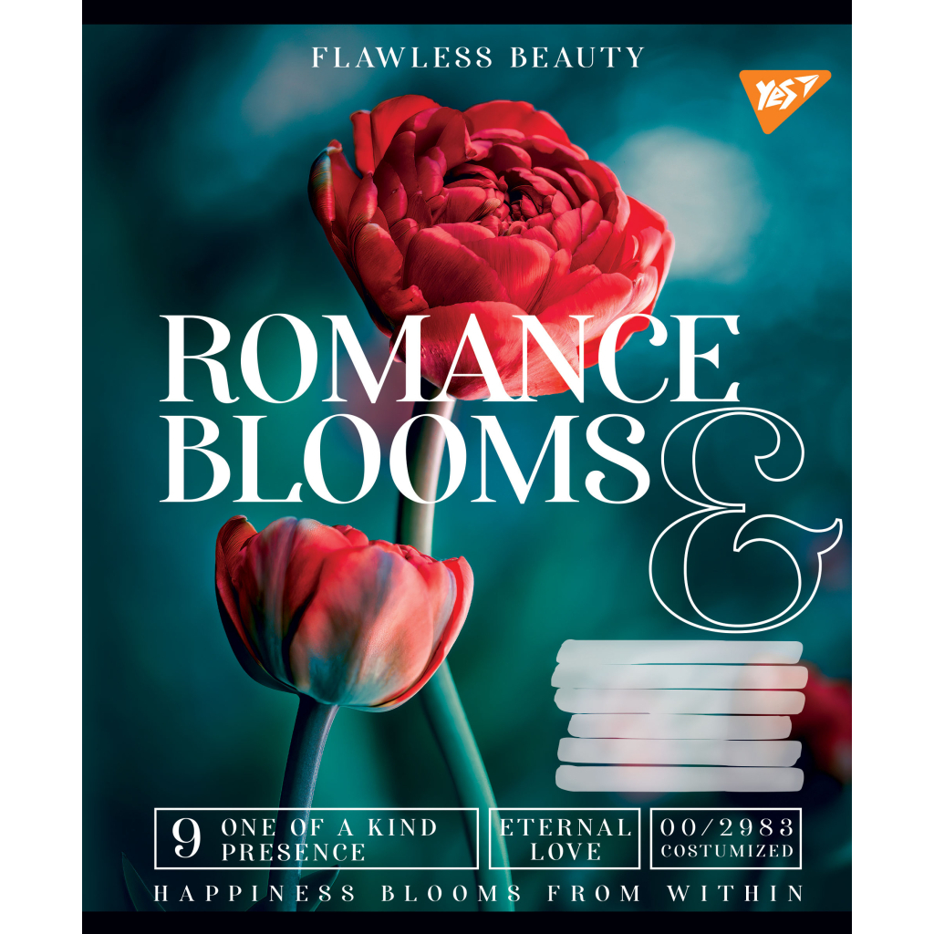 Зошит Yes А5 Romance blooms 96 аркушів, лінія (766509) - зображення 1