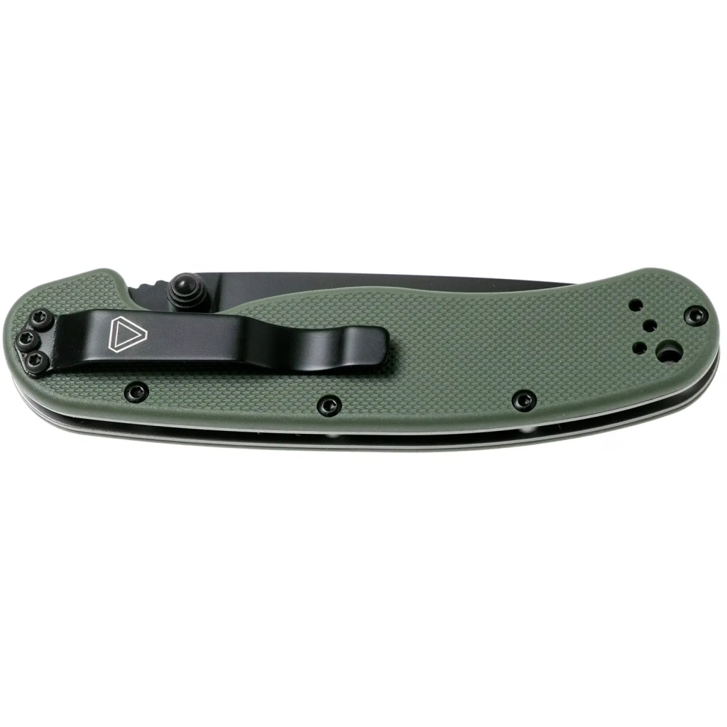 Ніж Ontario Knife RAT II D2 OD Green, Black Blade (ON8830OD) - зображення 4