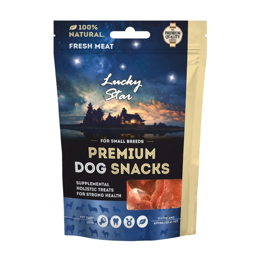 Ласощі для собак Lucky Star Кісточки з м'яса качки 65 г (4820281500633) - зображення 1