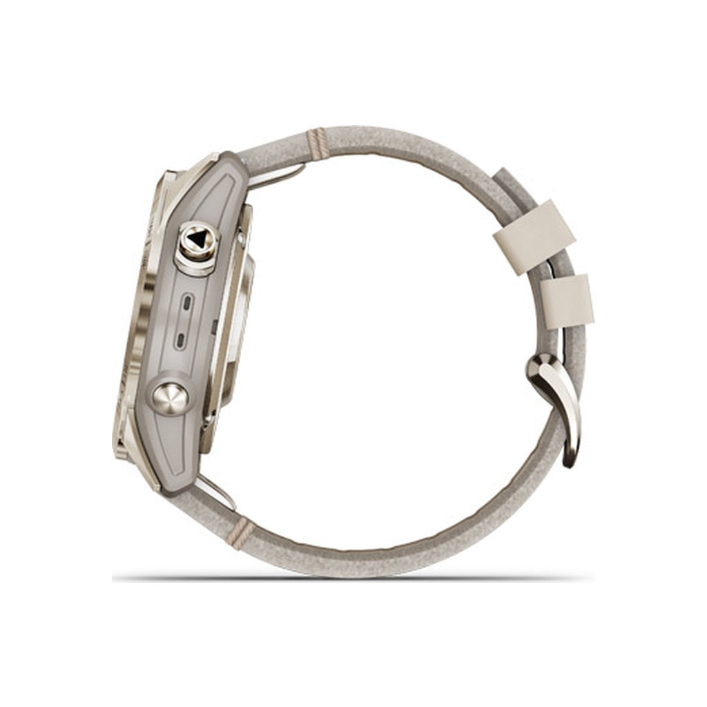 Смарт-годинник Garmin fenix 7S Pro Saph Solar, Sft Gld SS w/ Lmestn Lthr, Excl, GPS (010-02776-30) - зображення 5