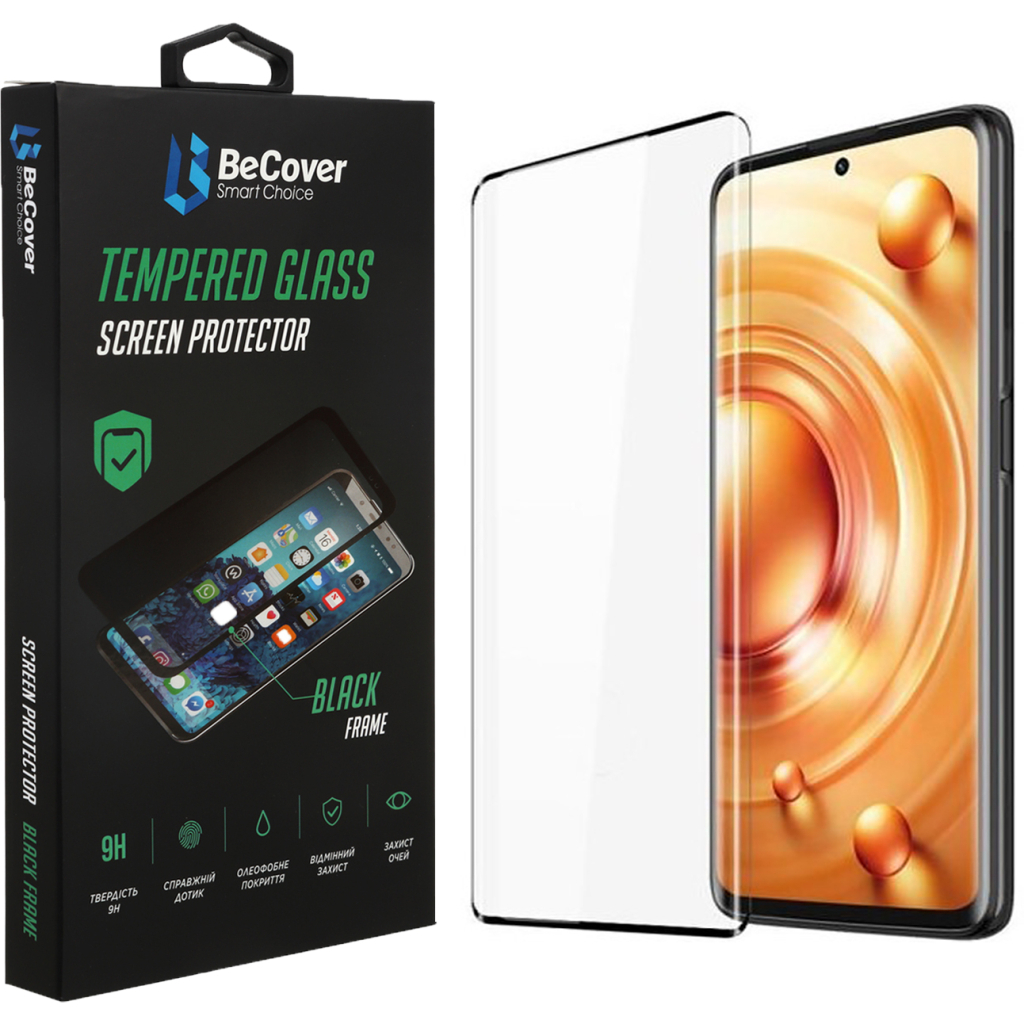 Скло захисне BeCover Xiaomi 12 Lite Black (708560) - зображення 1