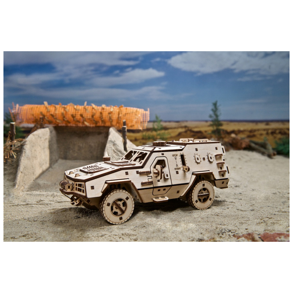 Конструктор Ugears механічний 3D Бойова машина Дозор-Б (70190) - зображення 8