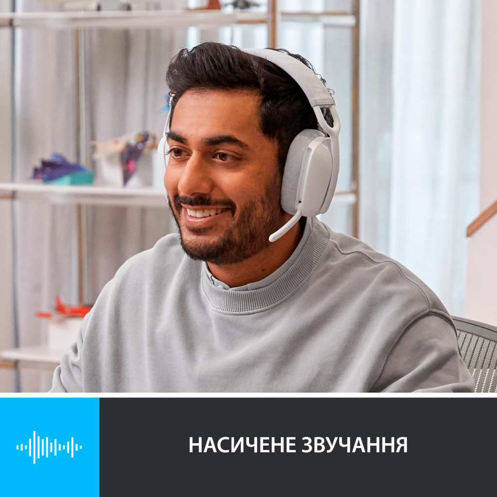 Навушники Logitech Zone Vibe 100 Wireless Off-White (981-001219) - зображення 4