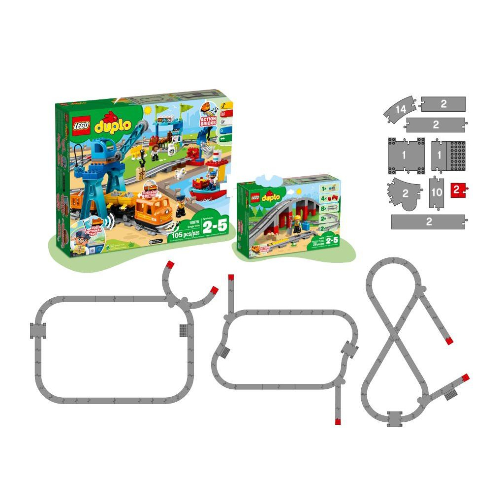 Конструктор LEGO Залізничний міст і рейки 26 деталей (10872) - зображення 4