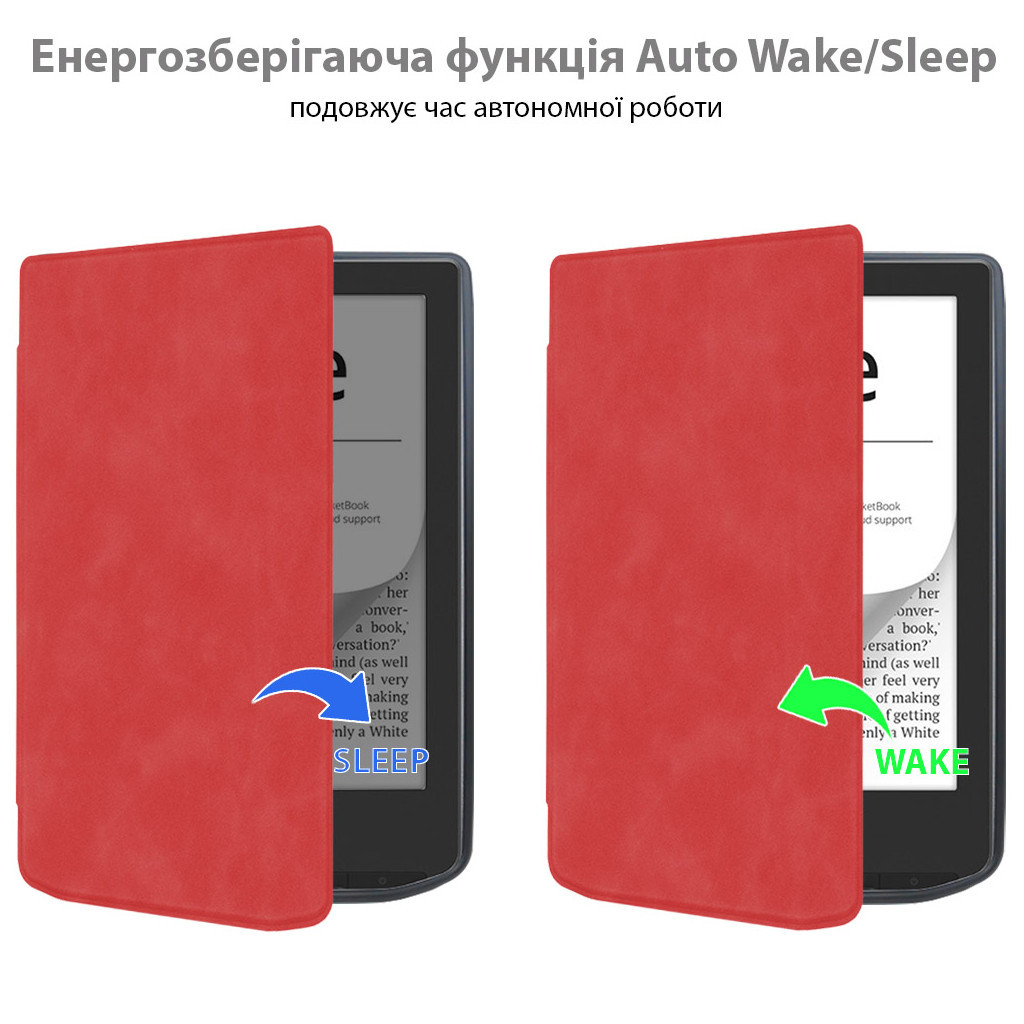 Чохол до електронної книги BeCover Smart Case PocketBook 629 Verse / 634 Verse Pro 6" Red (710979) - зображення 3