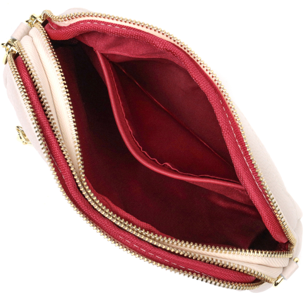 Сумка Vintage На два відділення з натуральної шкіри Біла (22357) - зображення 6