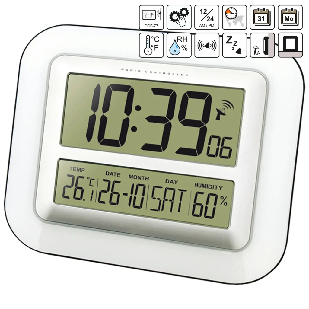 Настільний годинник Technoline Silver (WS8006) (DAS301789) - зображення 4