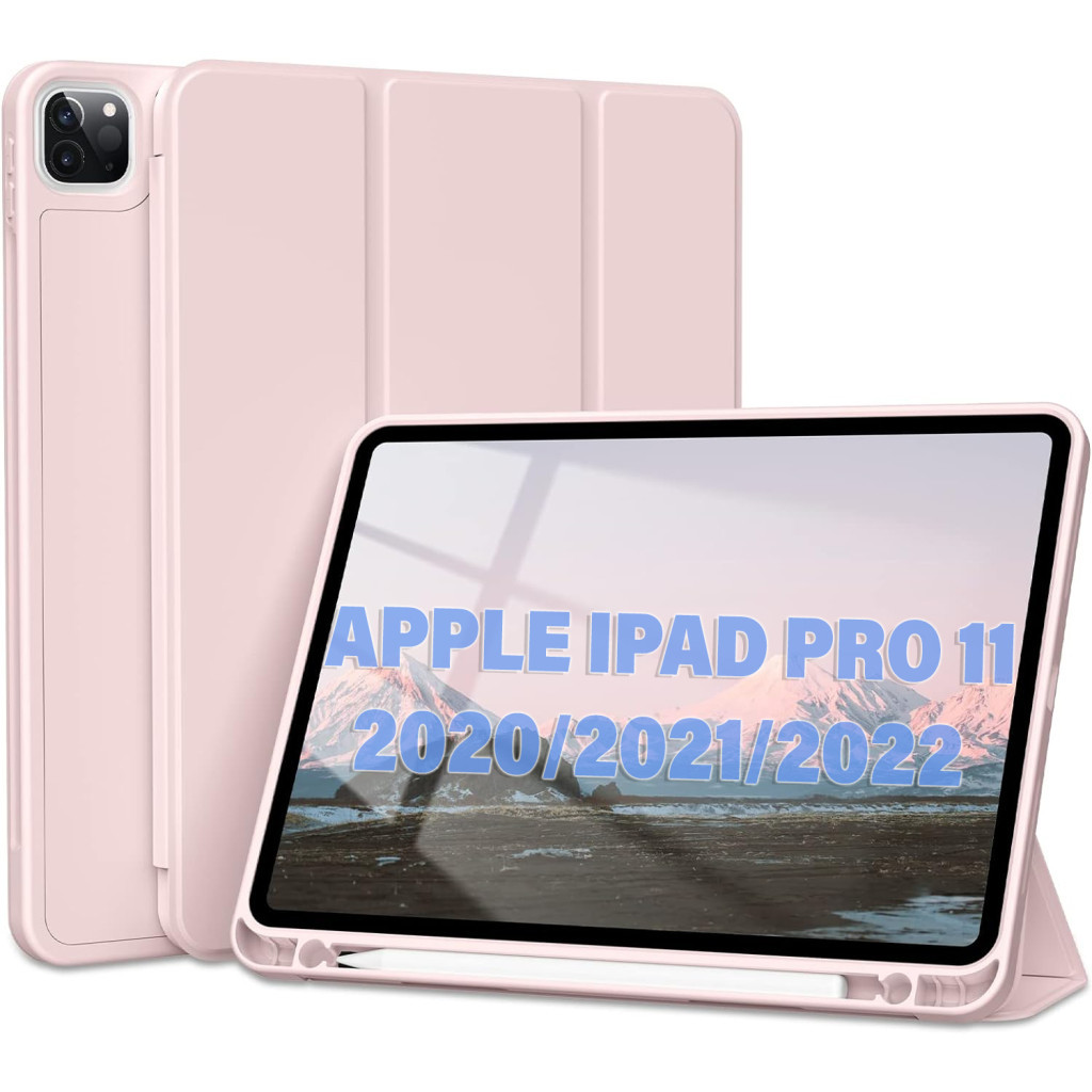 Чохол до планшета BeCover Tri Fold Hard TPU Apple iPad Pro 11 2020/2021/2022 Pink (711113) - зображення 2