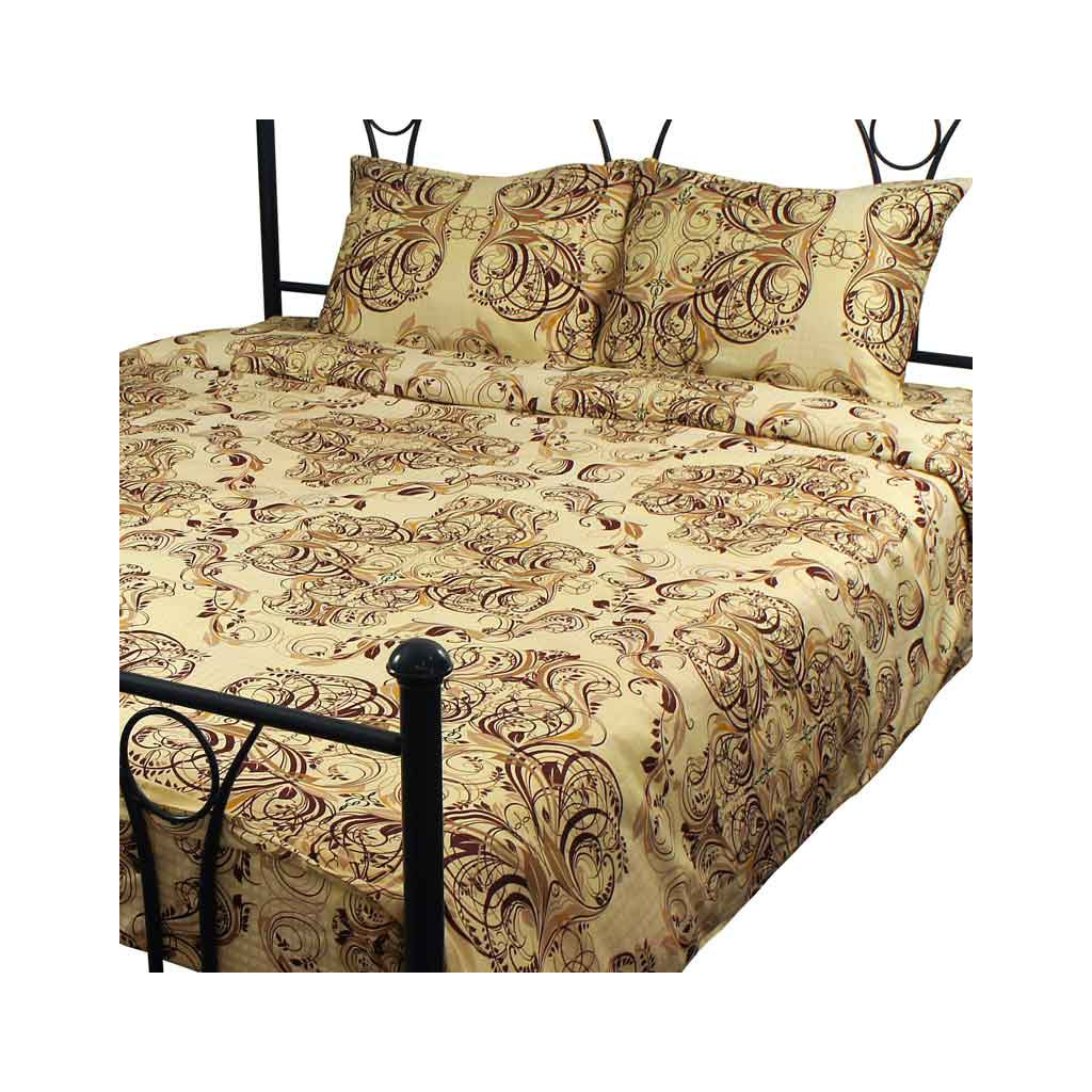 Постільна білизна Руно Сатин полуторна (1.137К_40-0485 Beige Brown) - зображення 1