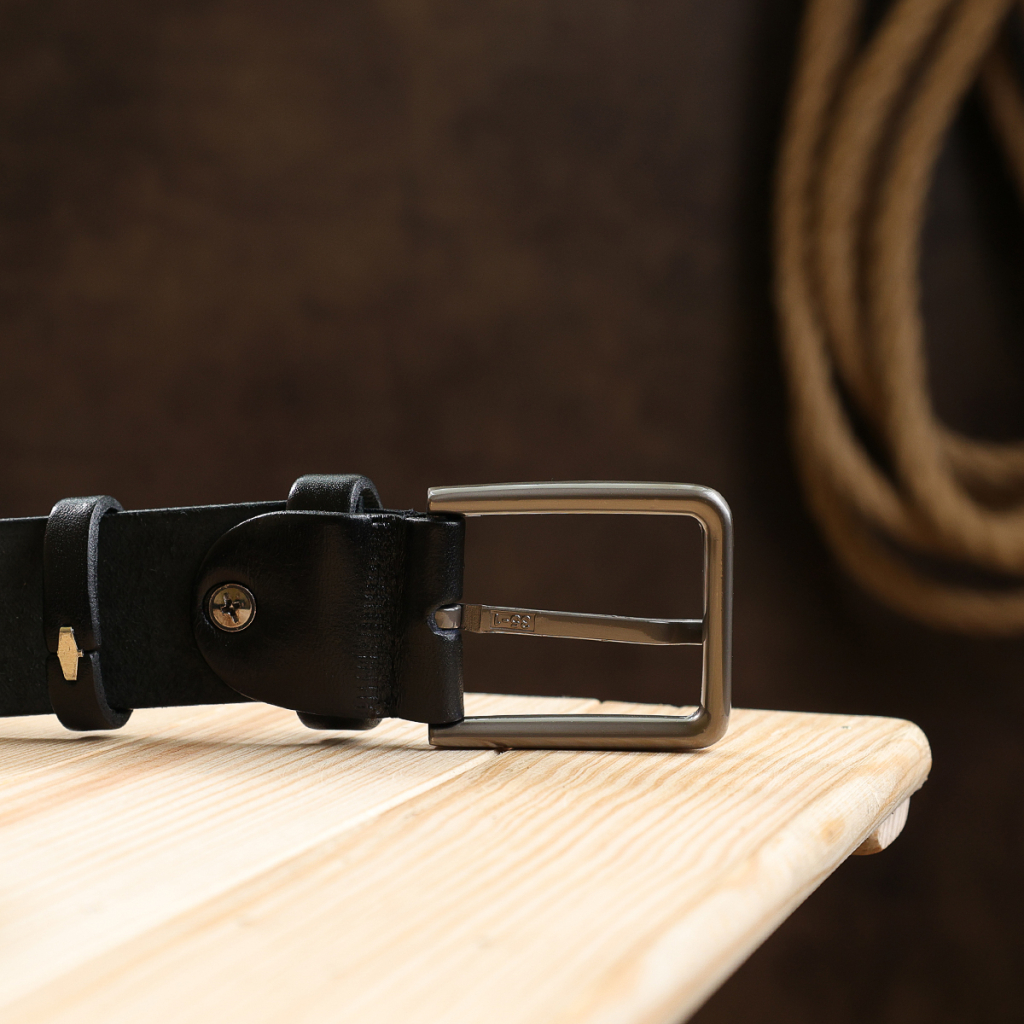 Ремінь Vintage Чоловічий шкіряний Чорний (20700) - зображення 7