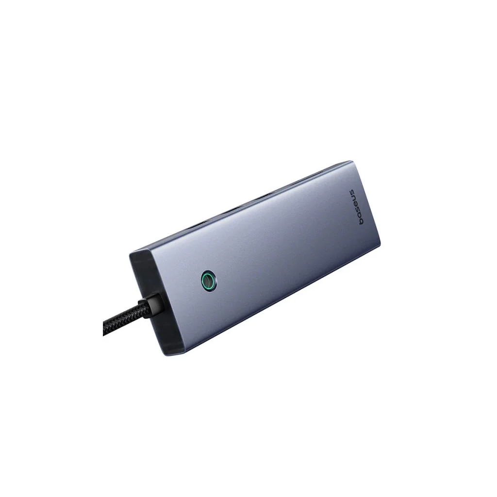 Концентратор Baseus USB-C 10-in-1 HDMI 4K60Hz + VGA + 3xUSB 3.0 + PD + RJ45 1000Mbps + SD/TF + 3.5mm gray (B0005280C811-00) - зображення 3