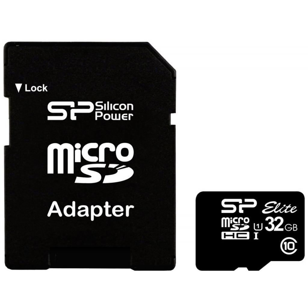 Карта пам'яті Silicon Power 32Gb microSDHC class 10 (SP032GBSTHBU1V10-SP) - зображення 1
