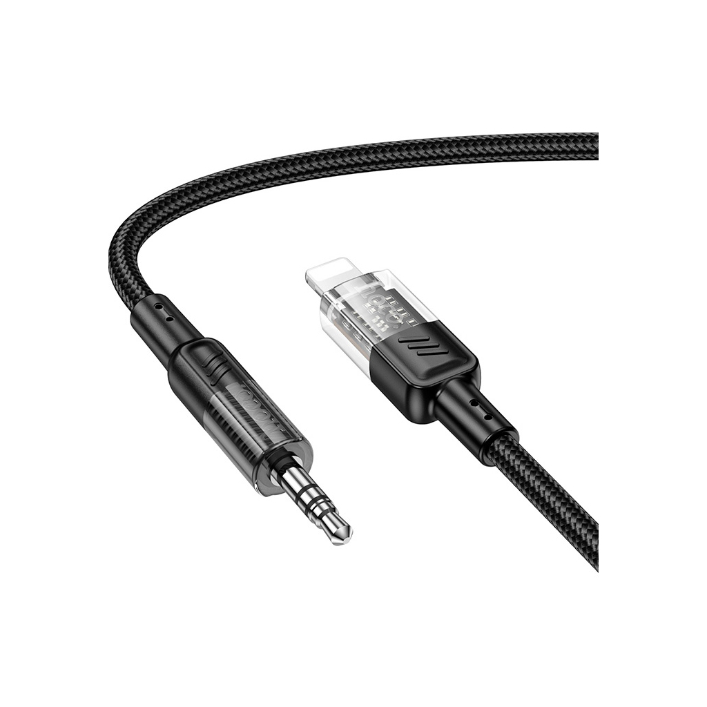 Кабель мультимедійний Lightning to 3.5mm M 1.0m Black HOCO (6942007612524) - зображення 2