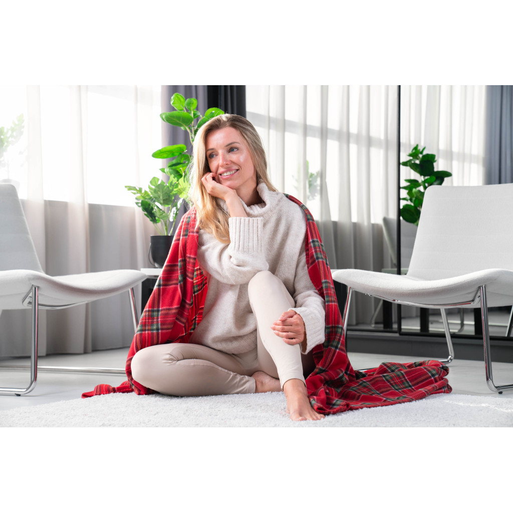 Плед Ardesto Fleece клітинка червона 160х200 см (ART0701PB) - зображення 5