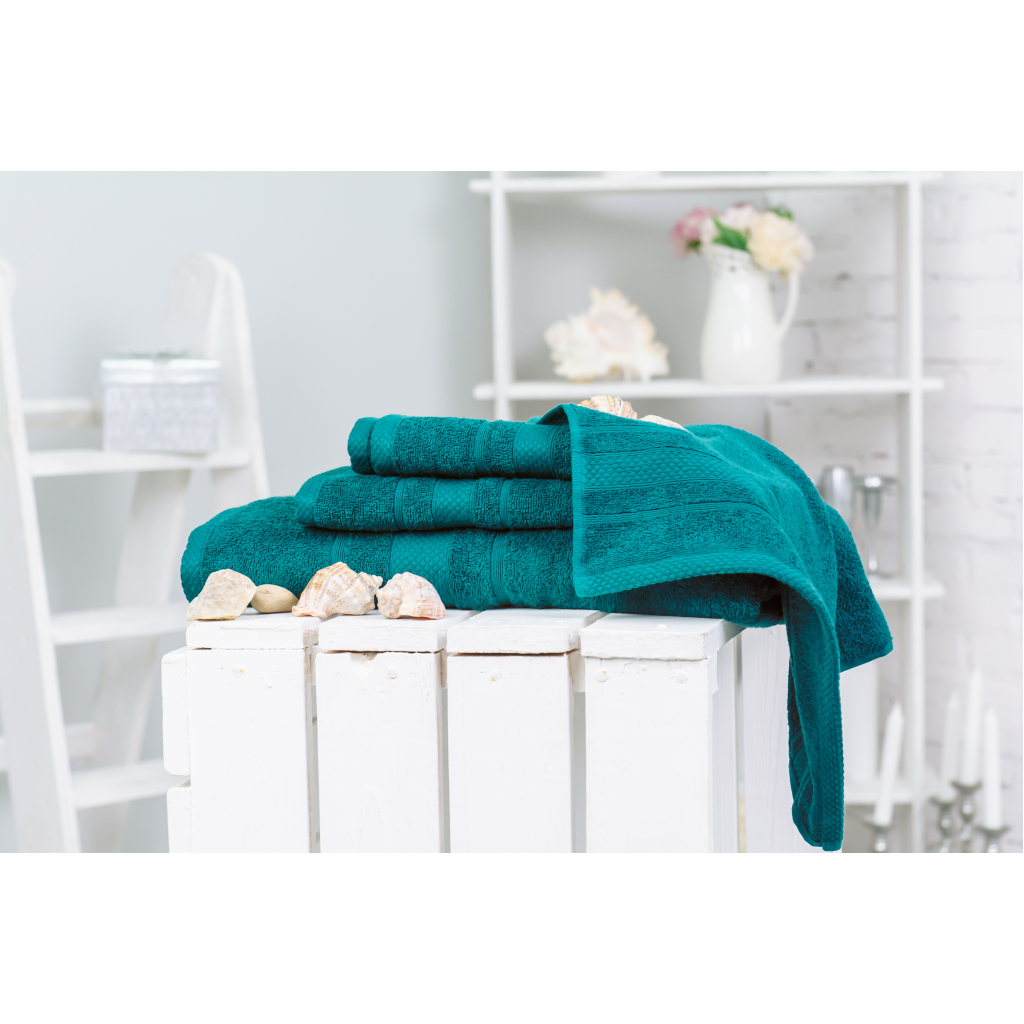 Рушник MirSon набір банних 5074 Elite SoftNess Darkemerald 40х70, 50х90, 70x140, 100x150 (2200003975666) - зображення 2