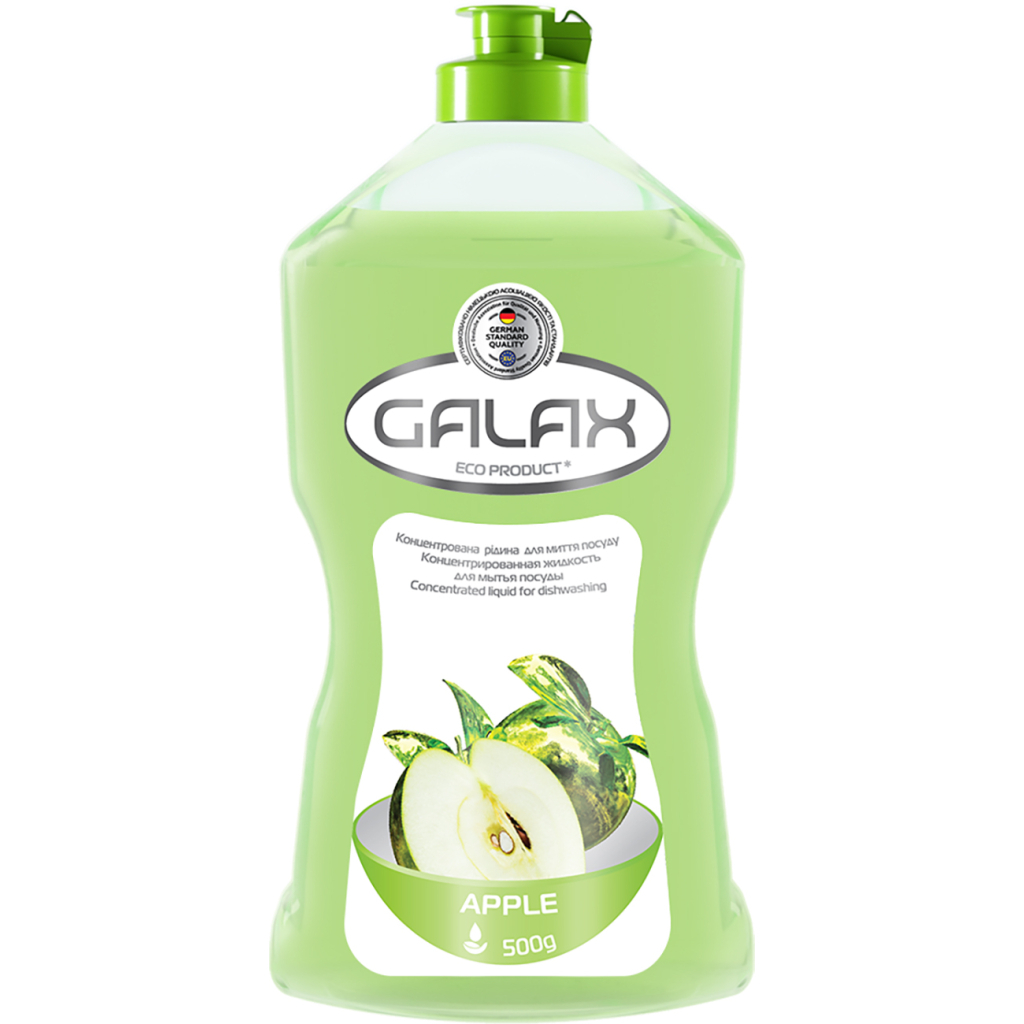 Засіб для ручного миття посуду Galax Яблуко 500 г (4260637724311) - зображення 1
