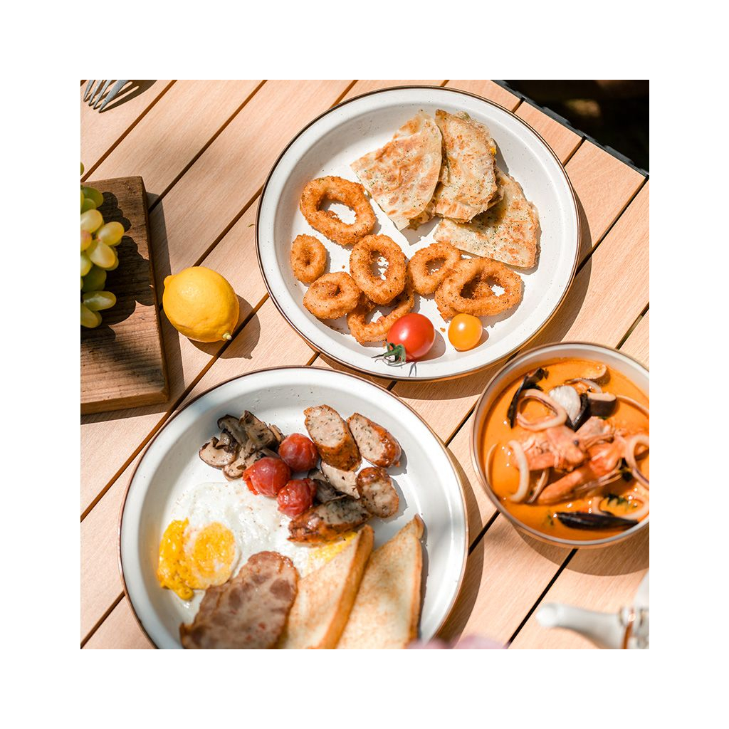 Тарілка Naturehike CNK2300CW013 емальована пласка біла (6976023923319) - зображення 3