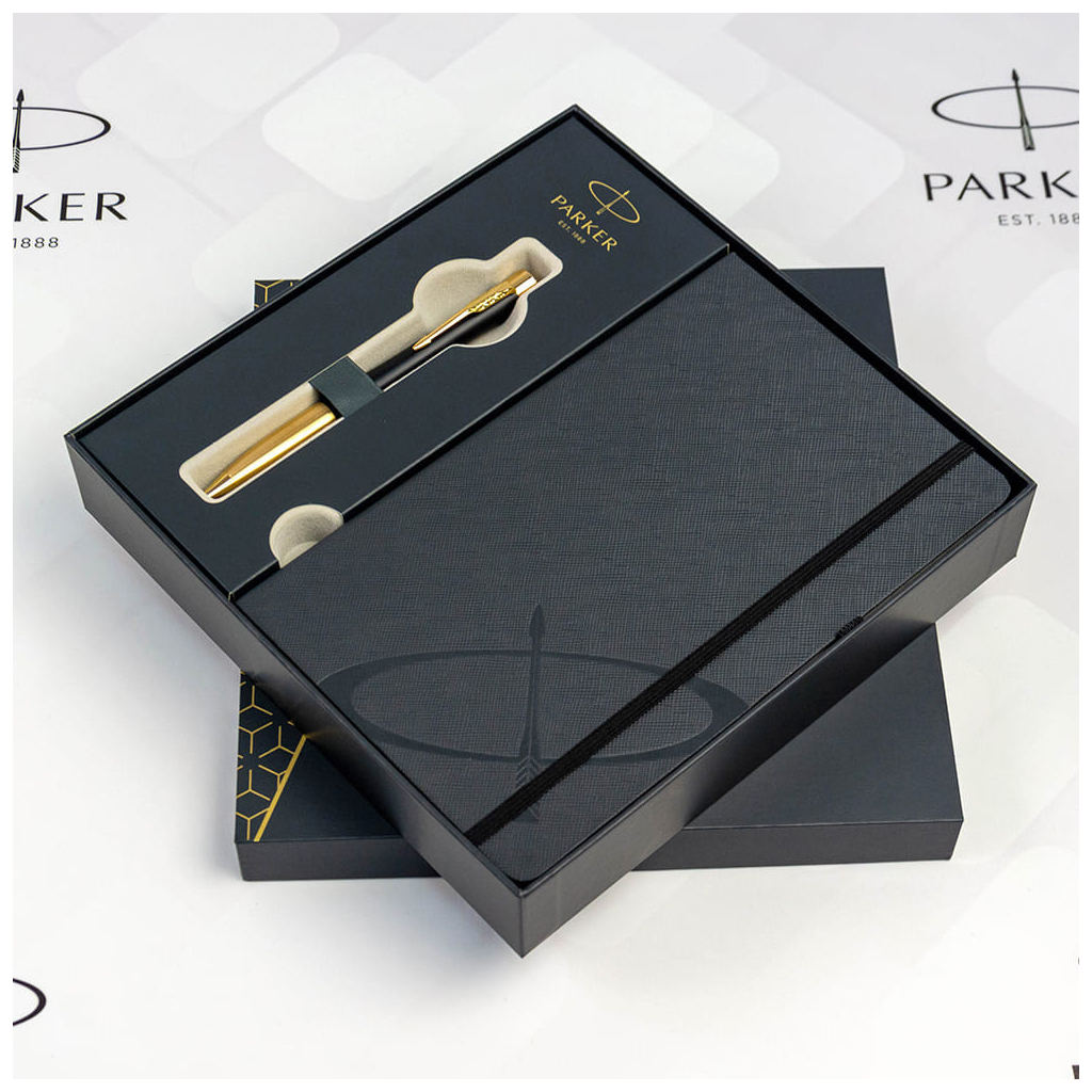 Ручка кулькова Parker URBAN 17 Muted Black GT BP + блокнот Parker + подар.упаковка GIFT24 (30 035b24) - изображение 5