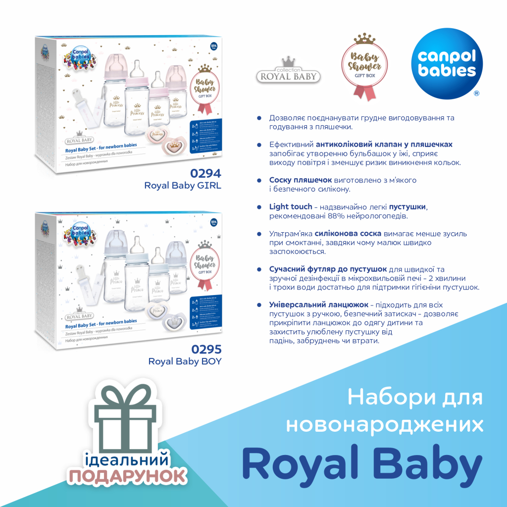 Набір для годування новонароджених Canpol babies Royal Baby BOY (0295) - изображение 9