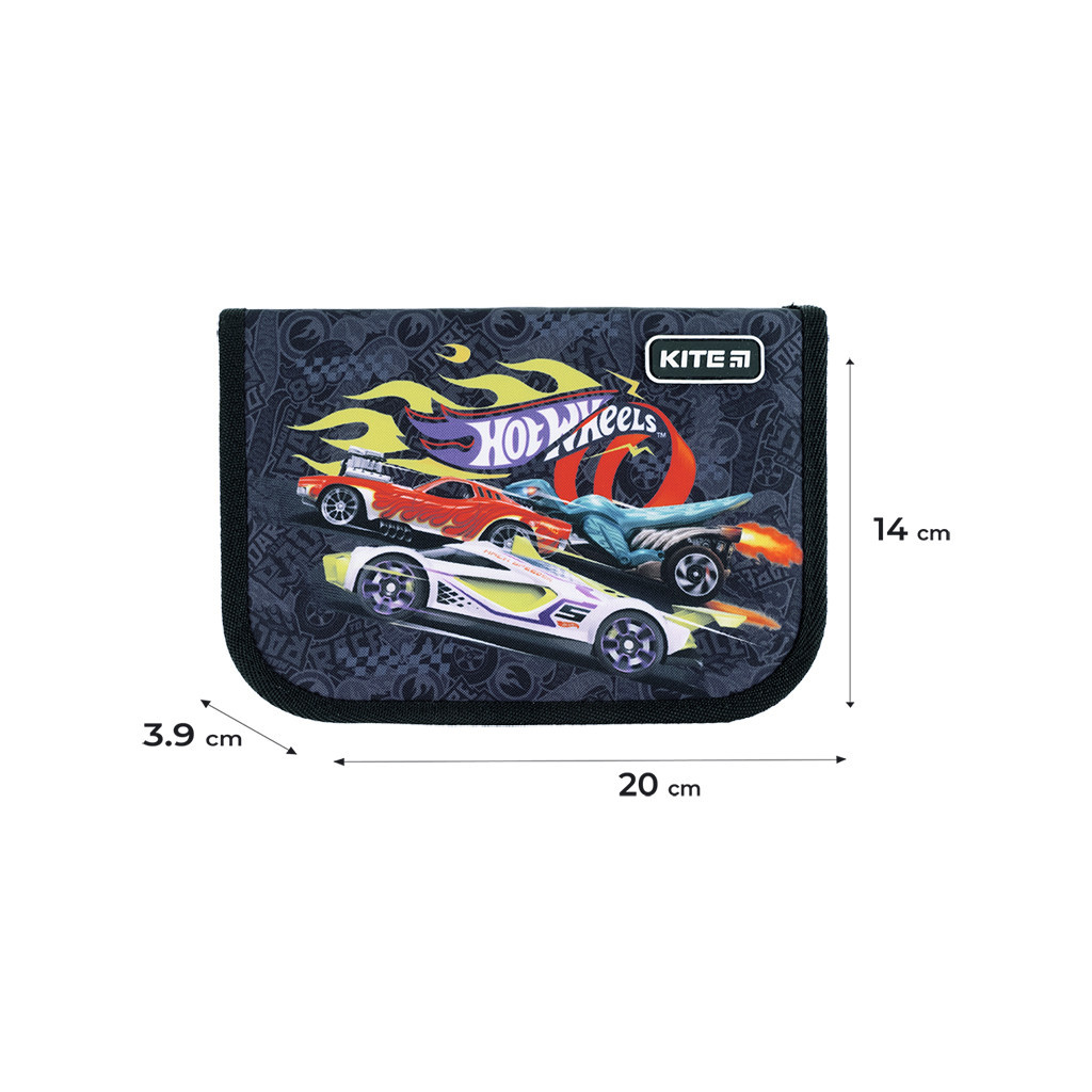 Пенал Kite Hot Wheels 621, 1 відділення, 1 відворот (HW24-621) - зображення 2
