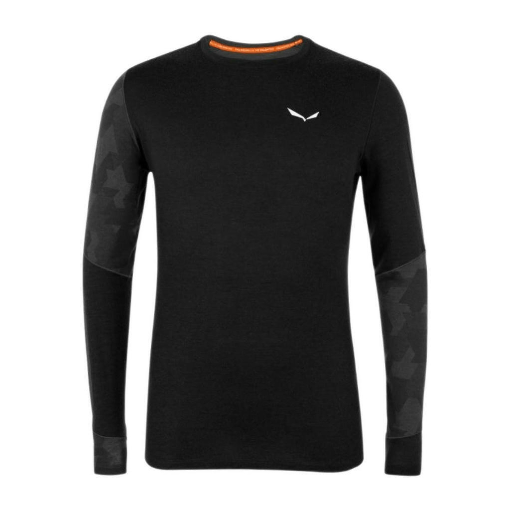 Термокофта Salewa Cristallo L/S Mns 28205 0910 - 48/M - чорний (013.002.9415) - зображення 1