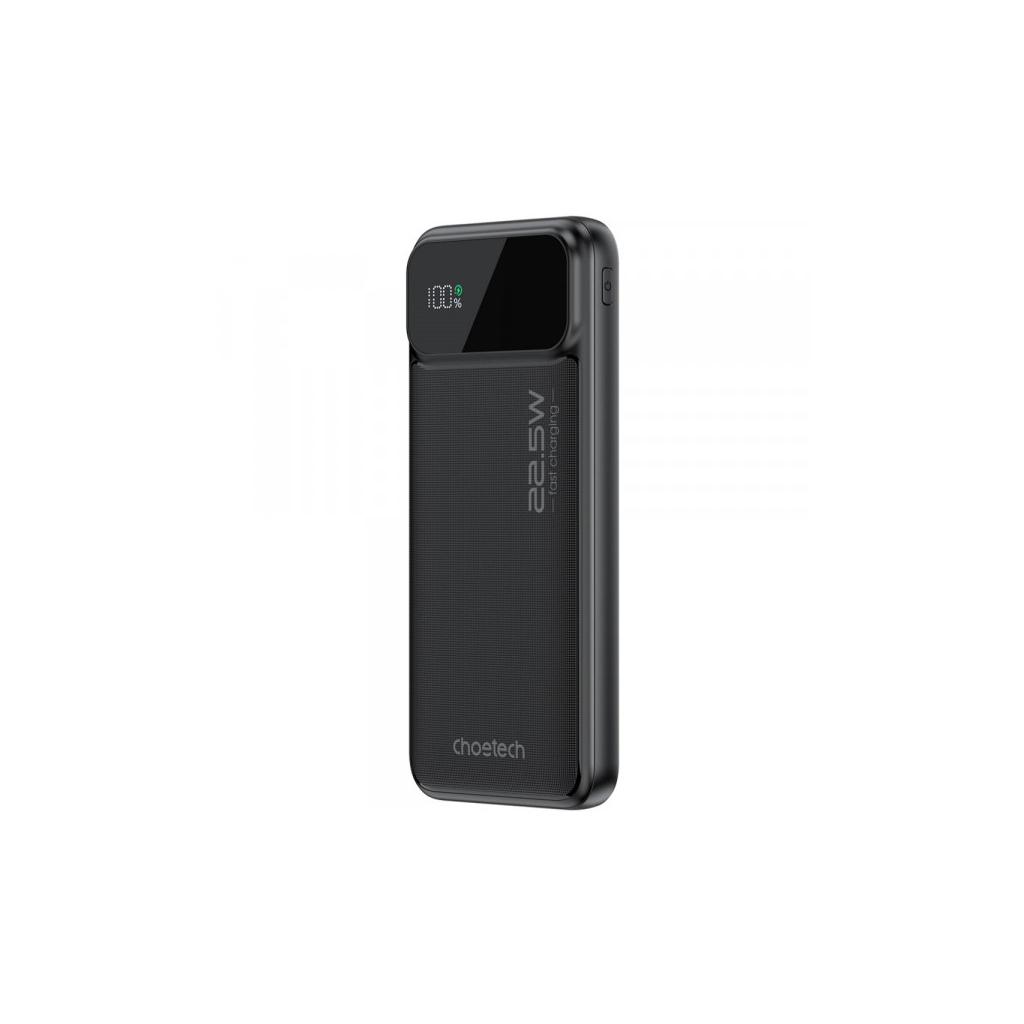 Батарея універсальна Choetech 10000mAh 22.5W, PD, QC/3.0, USB-A, USB-C, Black (B728-CCBK) - зображення 1