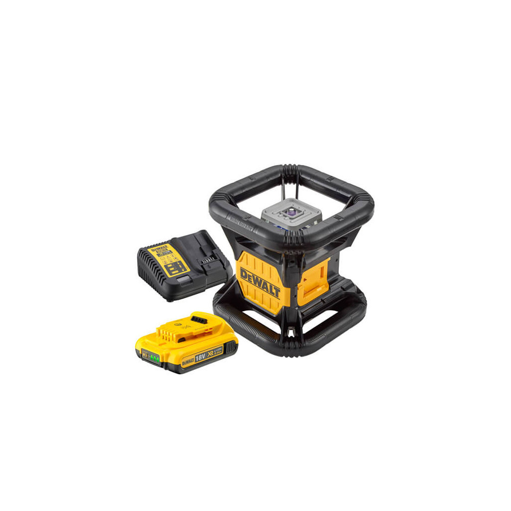 Лазерний нівелір DeWALT ротаційний, 18В XR Li-Ion, зелений промінь, 4.5 кг, 2Ah, ЗУ, кейс (DCE079D1G) - изображение 2