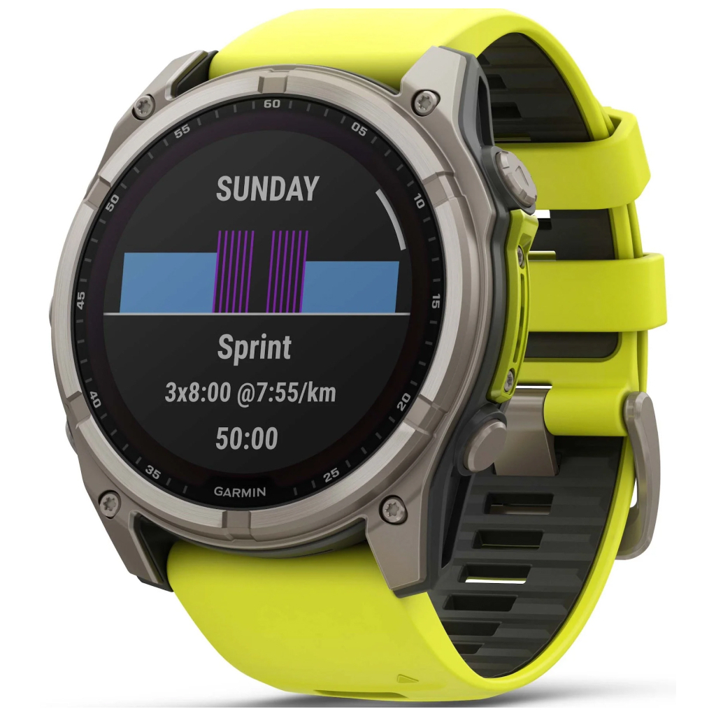 Смарт-годинник Garmin fenix 8 51mm,Saph Solar, BareTi/Graphite,AmpYe/GrphBnd (010-02907-21) - изображение 10