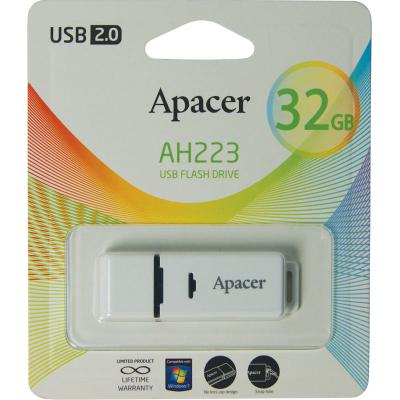 USB флеш накопичувач Apacer 32GB AH223 Gray RP USB 2.0 (AP32GAH223W-1) - зображення 3