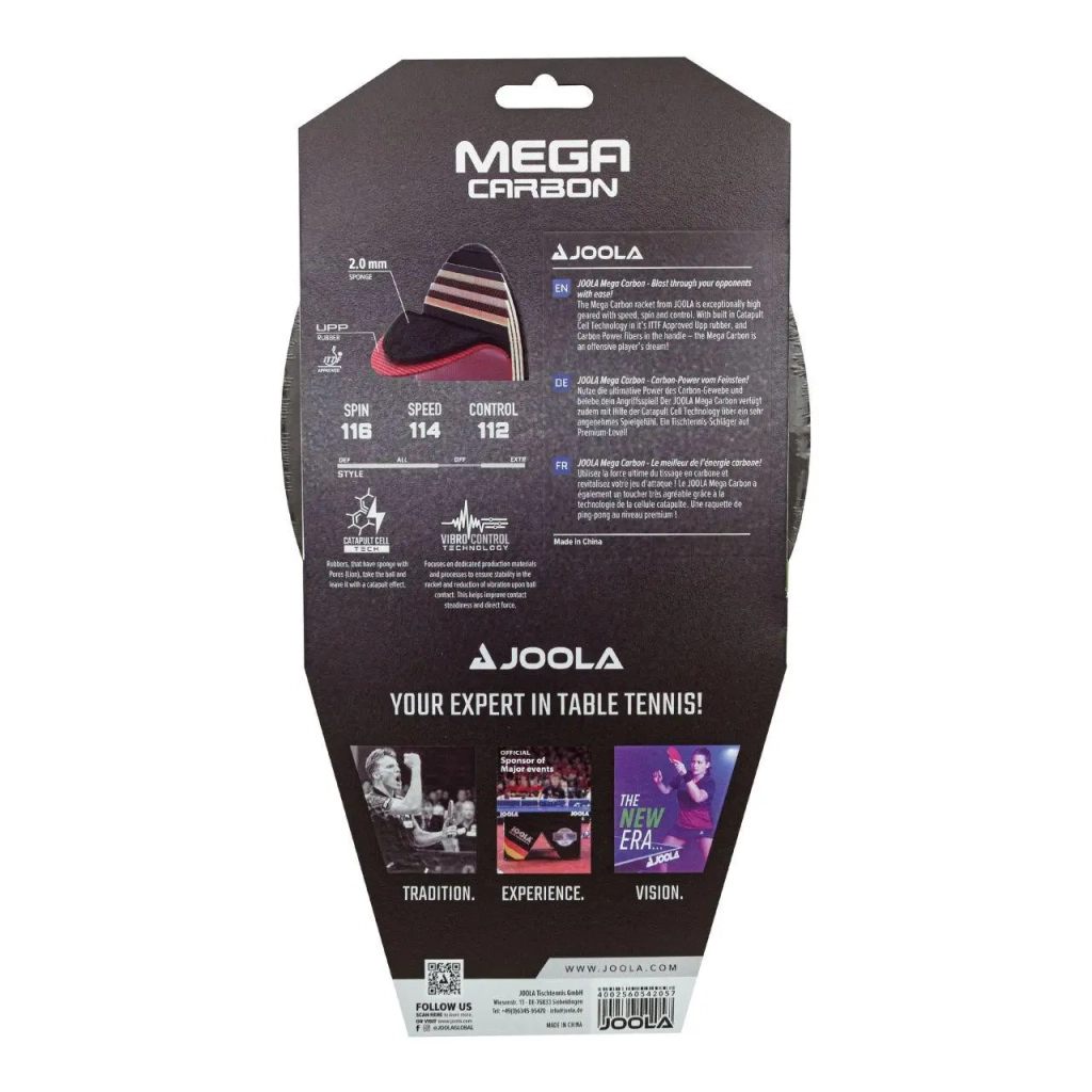 Ракетка для настільного тенісу Joola Mega Carbon (54205) (930759) - изображение 3