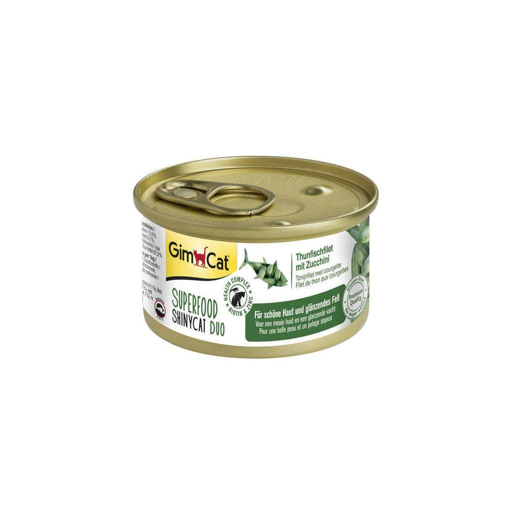 Консерви для котів GimCat Shiny Cat тунець та цукіні 70 г (4002064414539) - зображення 1