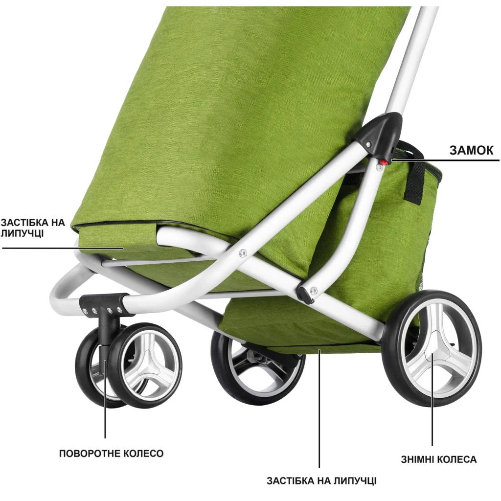 Сумка-візок ShoppingCruiser 3 Wheels Green (650071) (930792) - изображение 5