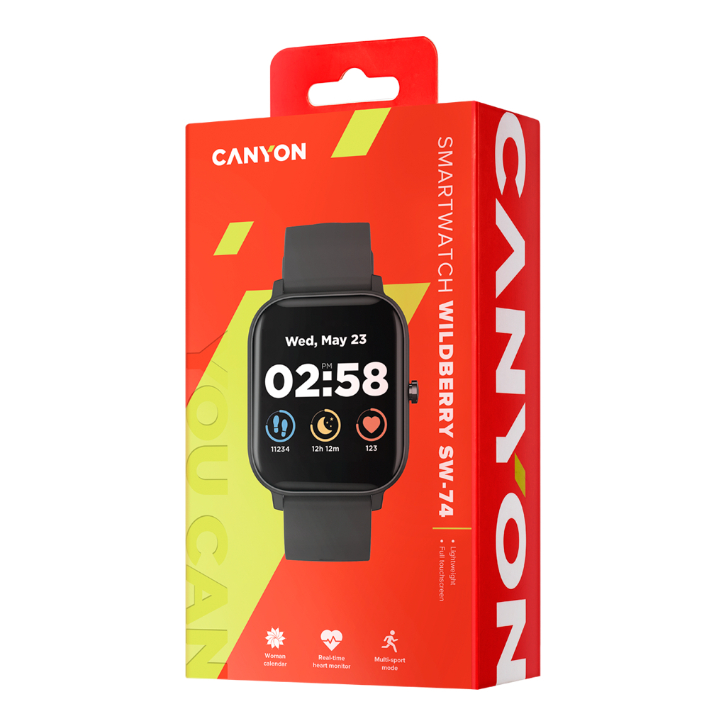 Смарт-годинник Canyon CNS-SW74BB Wildberry Black - зображення 6