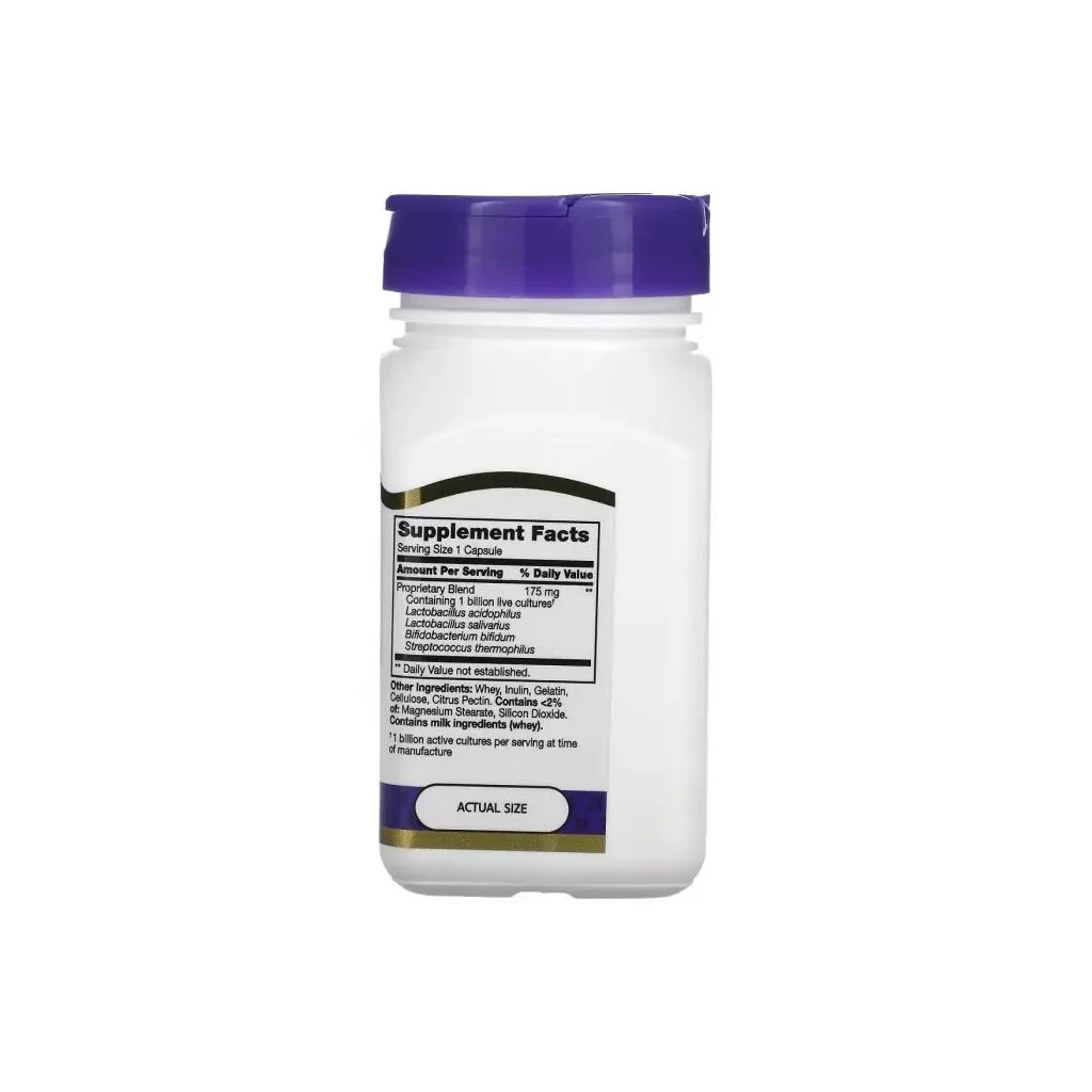 Пробіотики 21st Century Суміш пробіотиків, Acidophilus, 100 капсул (CEN-21339) - зображення 2