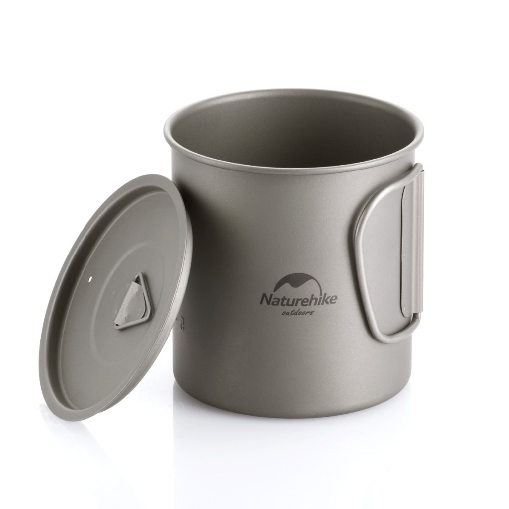 Чашка туристична Naturehike NH20CJ005 титанова з ручкою 300 мл (6927595745779) - зображення 1