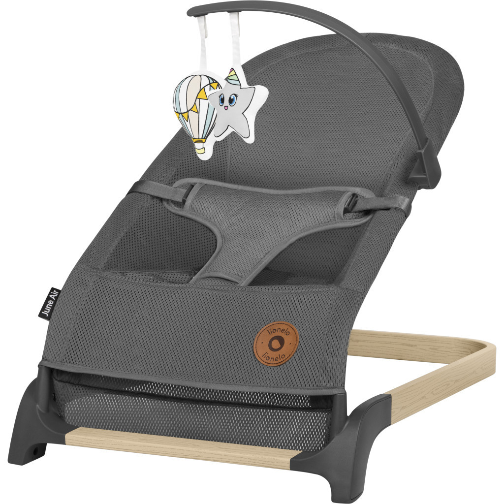 Крісло-гойдалка Lionelo шезлонг June air grey graphite (LO-JUNE AIR GREY GRAPHITE) - зображення 1