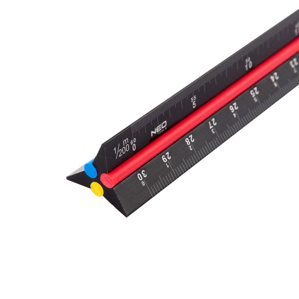 Лінійка будівельна Neo Tools трикутна, алюміній, 30 см (72-205) - зображення 5