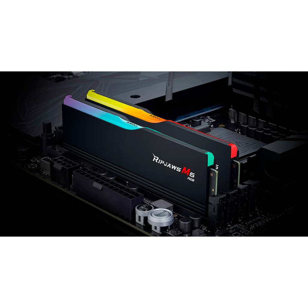 Модуль пам'яті для комп'ютера DDR5 64GB (2x32GB) 6000 MHz Ripjaws M5 RGB Matte Black G.Skill (F5-6000J3238G32GX2-RM5RK) - зображення 5