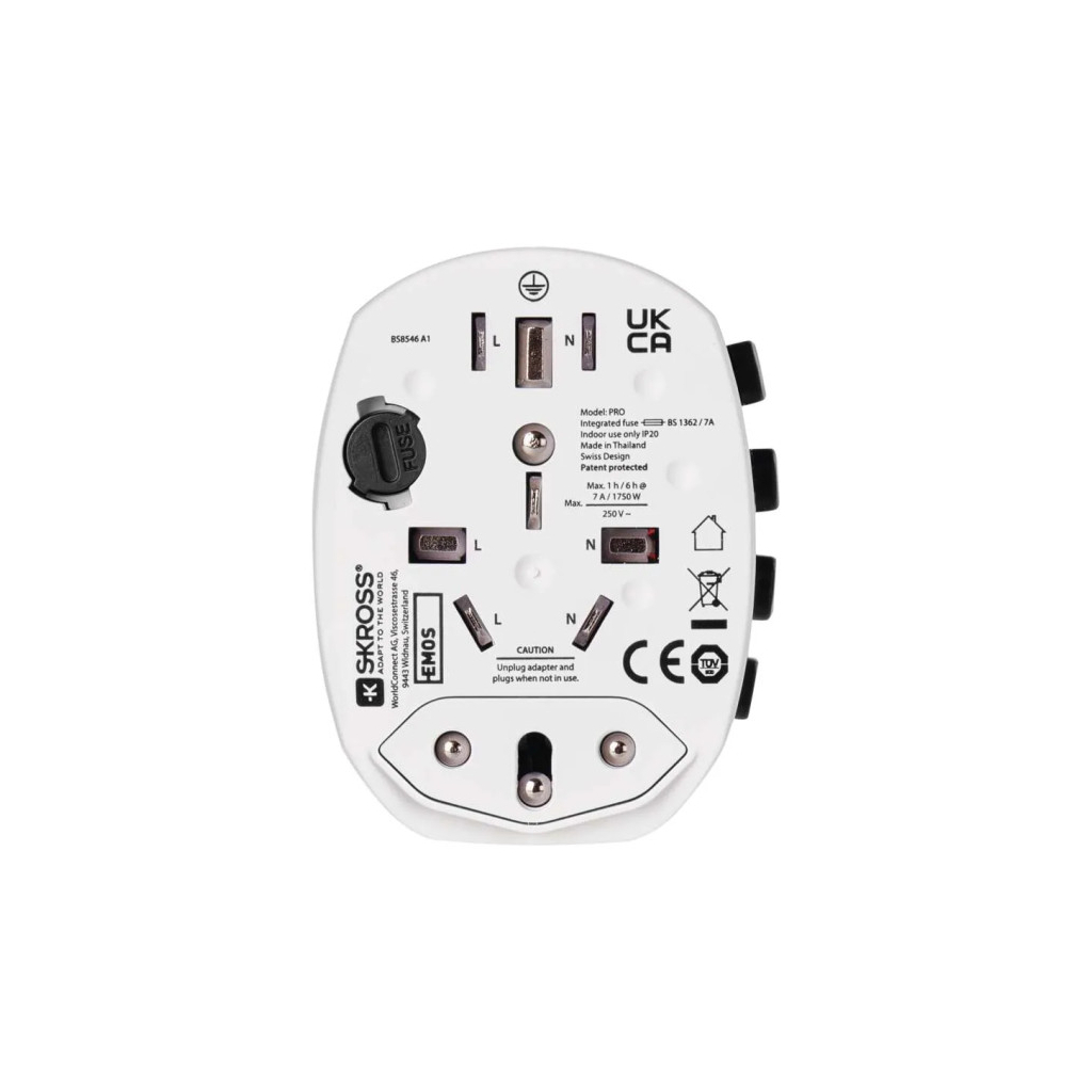 Перехідник Travel Adapter EU to US,AS,AUS,NZ,CN,AF,ME,GB,CH,IT,HK,INr EMOS (P0056N) - picture 3