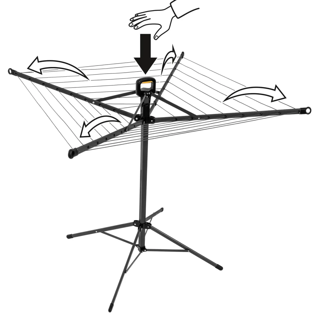 Сушарка для білизни Casa Si Pop-Up Rotary 20m Anthracite Підлогова (CS92039B) (DAS302414) - зображення 2
