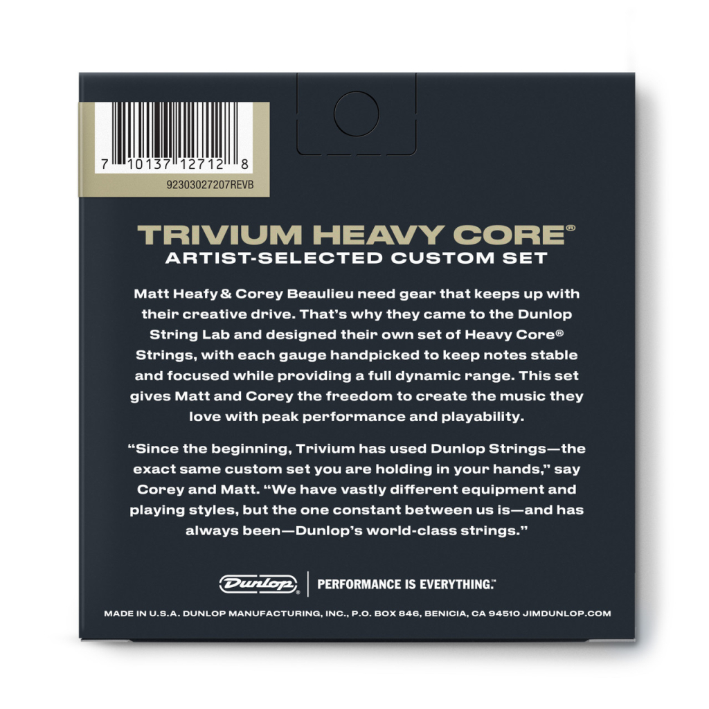 Струни для гітари Jim Dunlop Trivium String Lab Series Guitar Strings 10-63 | 7-String (TVMN1063-7) - зображення 2