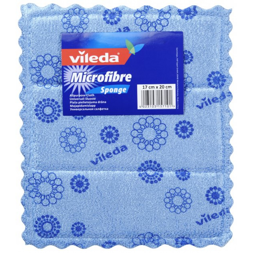 Серветки для прибирання Vileda Micro and Sponge для посуду 1 шт. (4023103157101) - зображення 4