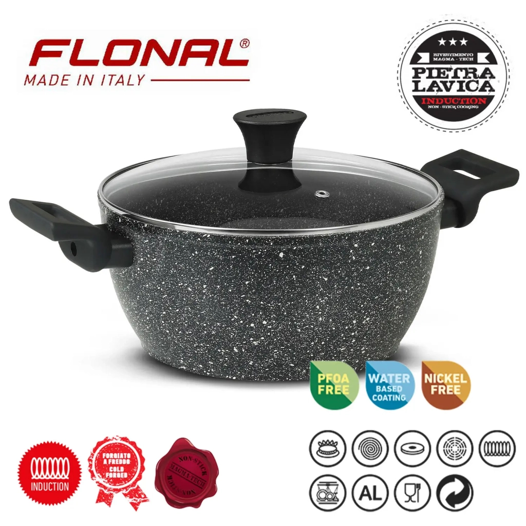 Каструля Flonal Pietra Lavica 2,4 л з кришкою (PLICV2080) - зображення 3