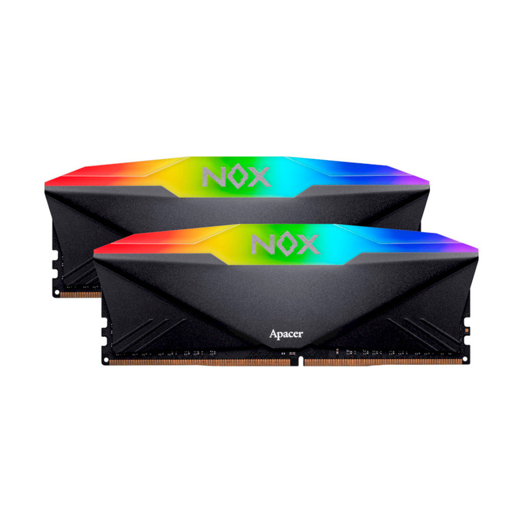 Модуль пам'яті для комп'ютера DDR4 32GB (2x16GB) 3600 MHz NOX RGB Black Apacer (AH4U32G36C25YNBAA-2) - зображення 2