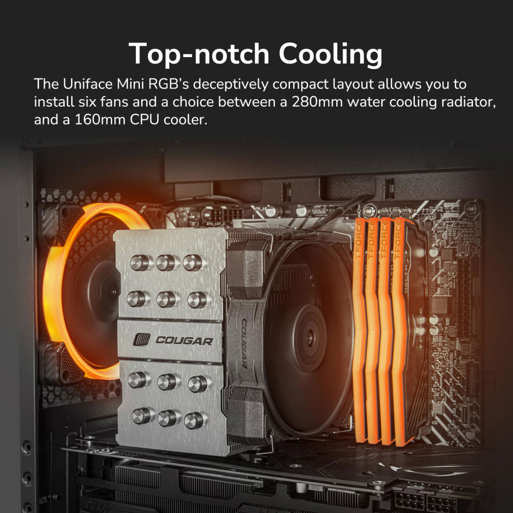 Корпус Cougar UNIFACE MINI RGB Black - зображення 10