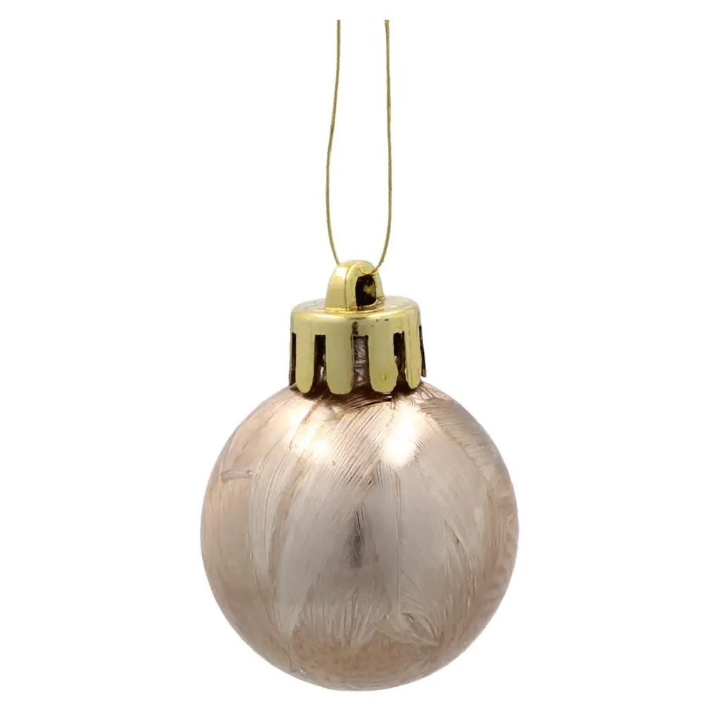 Ялинкова іграшка Chomik пластикові кульки, 16шт, 3 см, шампань (5900779893955_2) - зображення 3