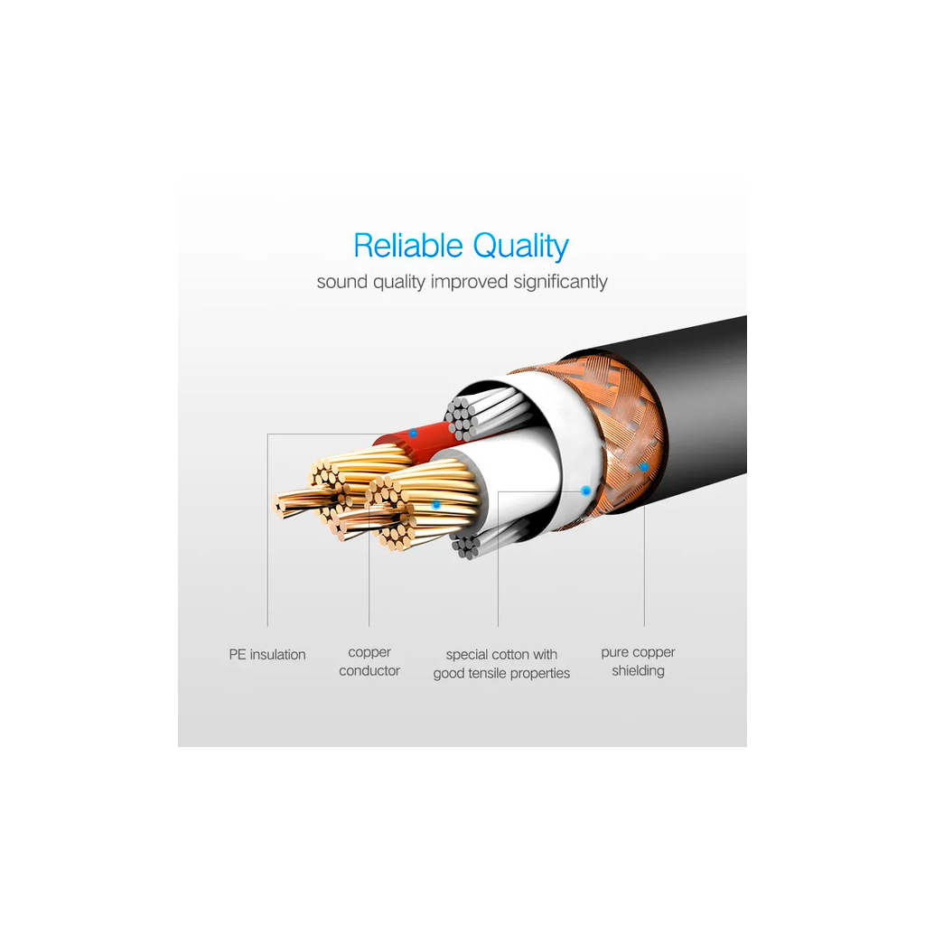 Кабель мультимедійний 6.35mm M to XLR F 2.0m AV131 black UGREEN (20719) - зображення 8