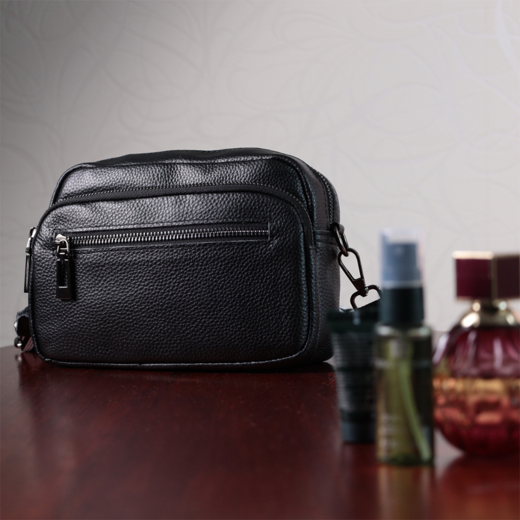 Сумка Vintage З натуральної шкіри Чорна (22640) - зображення 11