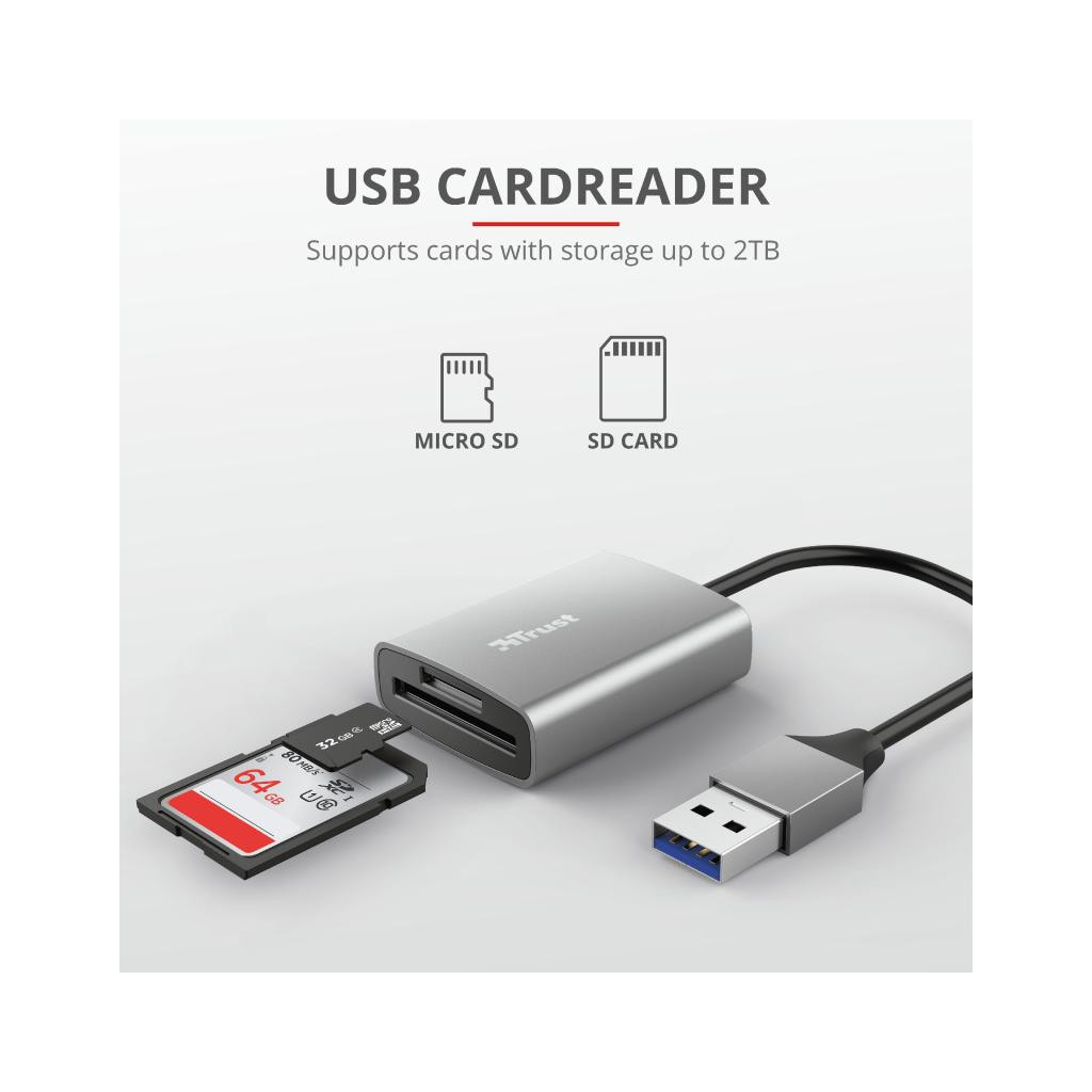 Зчитувач флеш-карт Trust Dalyx Fast USB 3.2 Card reader (24135) - изображение 7